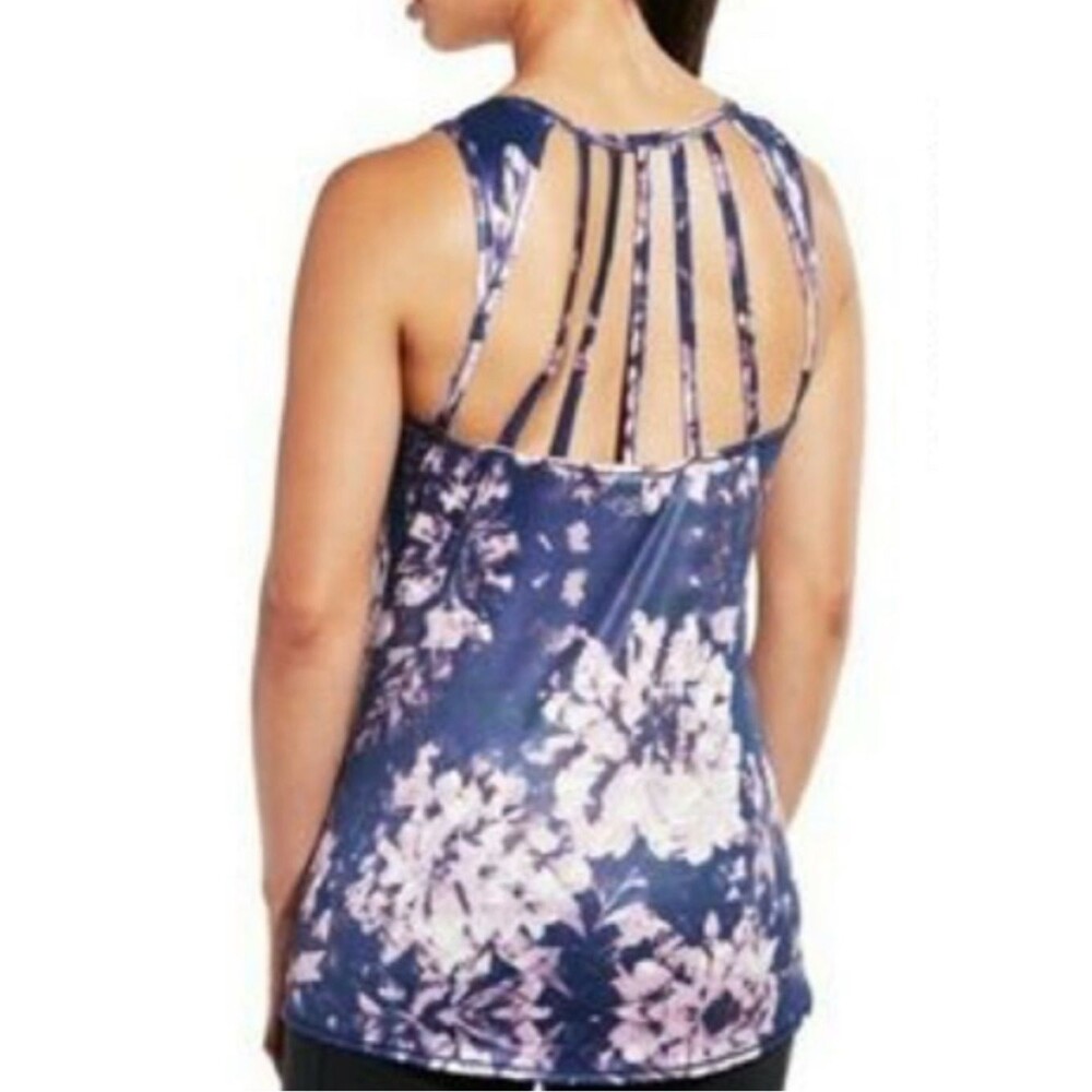 Carrie Underwood Calia strappy back  purple lavender floral athletic tank small